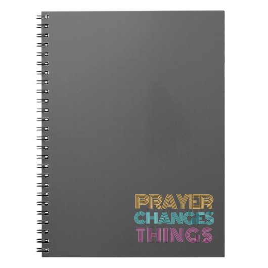 Gebet ändert Dinge Retro farbenfroh Christlich Notizblock (Vorderseite)
