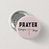 Gebet ändert Dinge rot mit Kreuz Button (Vorne & Hinten)