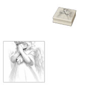 Gebet Angel Little Girl Wings Gummistempel (Stempel)