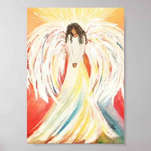 Gebet Angel Premium Leinwand Poster (12x18) (Vorne)
