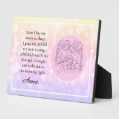 Gebet-Bettseite des Glaubens Kinder Plaque Fotoplatte (Seite)