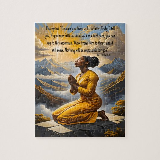 Gebet bewegt Berge Glaubenspuzzle Puzzle (Vertikal)