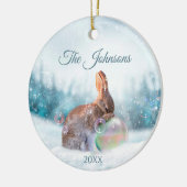 Gebet Bunny Rabbit Weihnachten Religiöse Ornament (Links)