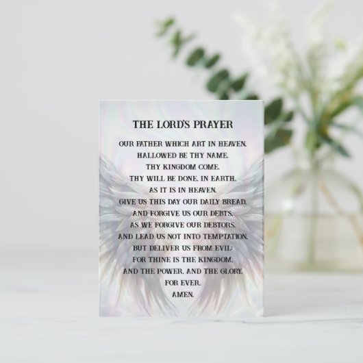 Gebet - Das Gebet des Herrn Postkarte (Stehend Vorderseite)