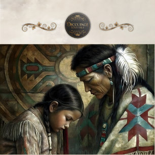 Gebet-Decoupage mit Indigenem Amerikanischen Ältes Seidenpapier