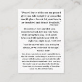 Gebet der Alleinlebenden Visitenkarte (Rückseite)