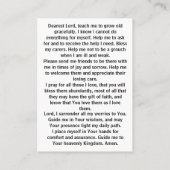 Gebet der älteren Karte (Rückseite)