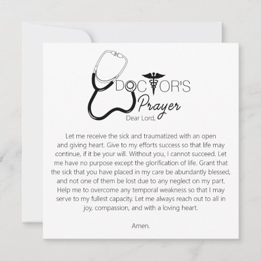 Gebet der Ärzte Karte (Vorderseite)