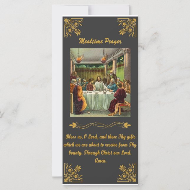 Gebet der Gnade vor dem Essen (Vorderseite)