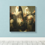 Gebet der Kinder, die an Ringwurm leiden Leinwanddruck (Insitu (Holzboden))