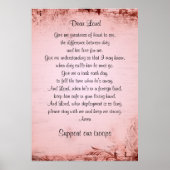 Gebet der militärischen Ehefrau Poster (Vorne)