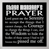 Gebet des Bühne-Managers Poster (Vorne)