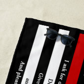 Gebet des Feuerwehrmanns Personalisiert dünne rote Strandtuch (Beispiel)