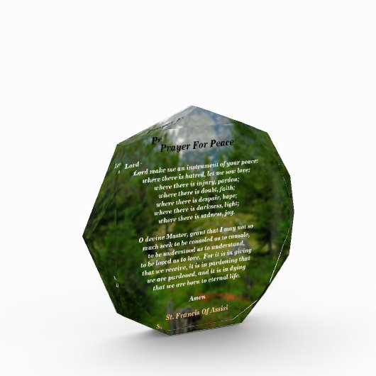 Gebet des Friedens Fotoblock (Links)