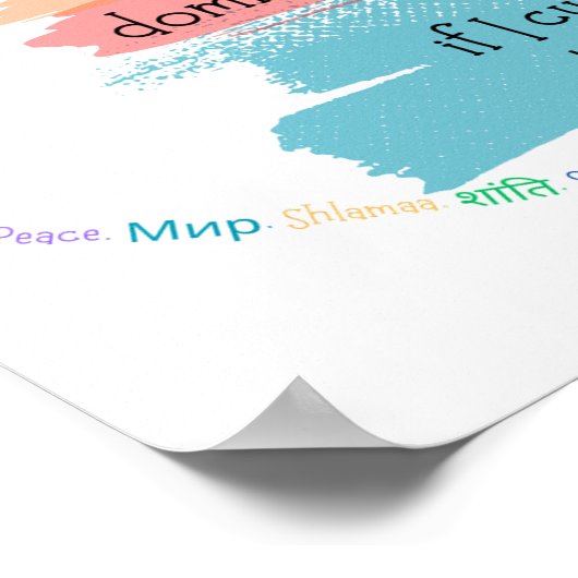 Gebet des Friedens Poster (Ecke)