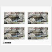 Gebet des Friedens Rechteckiger Aufkleber (Blatt)