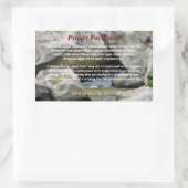 Gebet des Friedens Rechteckiger Aufkleber (Tasche)