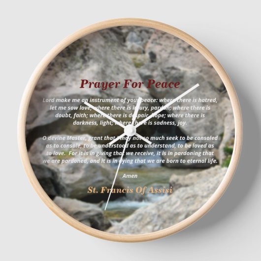 Gebet des Friedens Uhr (Vorderseite)