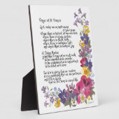 Gebet des Heiligen Franziskus Fotoplatte (Seite)