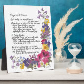 Gebet des Heiligen Franziskus Fotoplatte (Seite)