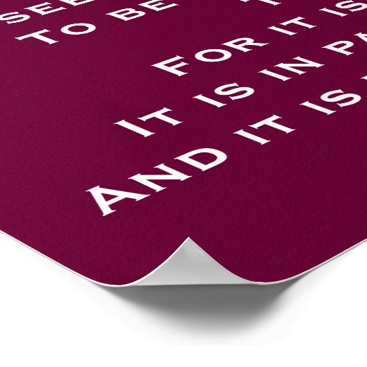 Gebet des Heiligen Franziskus Poster (Ecke)