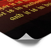 Gebet des Heiligen Franziskus Poster (Ecke)