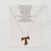 Gebet des Heiligen Franziskus Postkarte (Vorderseite)