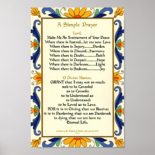 Gebet des Heiligen Franziskus von Assisi 15:17 Par Poster