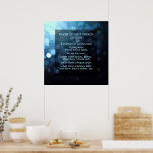 Gebet des Heiligen Franziskus von Assisi Poster (Küche)