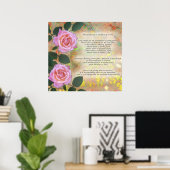 Gebet des Heiligen Franziskus von Assisi Poster (Heimbüro)