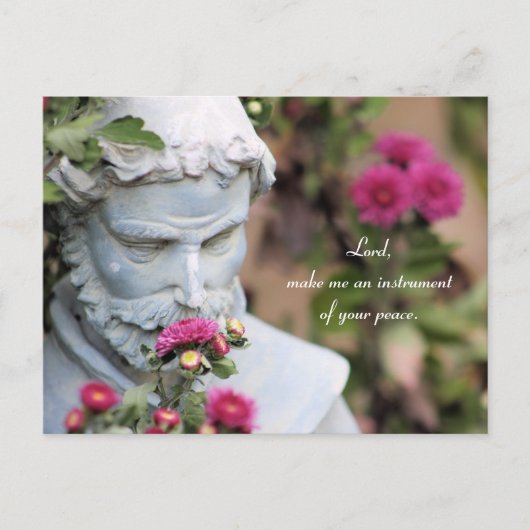 Gebet des Heiligen Franziskus von Assisi Postkarte (Vorderseite)