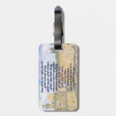 Gebet des Reisenden auf dem Hebräischen Tefilat Ha Gepäckanhänger (Rückseite vertikal)