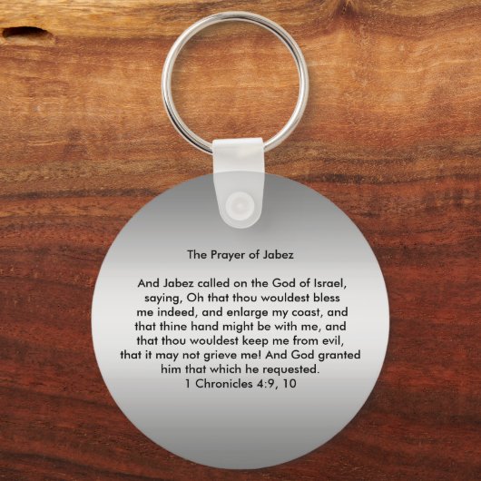 Gebet des Schlüsselanhängers Jabez Schlüsselanhänger (Vorderseite)