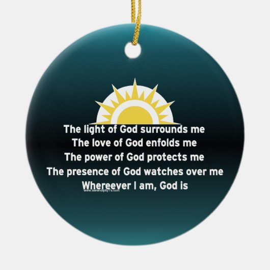 Gebet des Schutzes Keramikornament (Vorne)