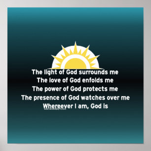 Gebet des Schutzes Poster