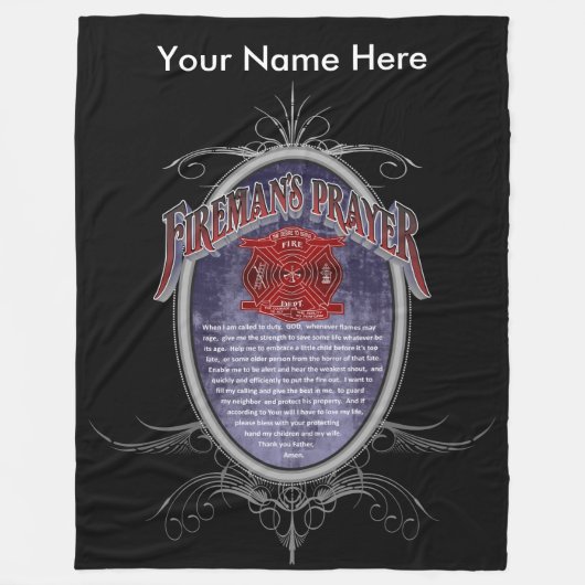 Gebet des Umsted Entwurfs-das personalisierte Fleecedecke (Vorderseite)