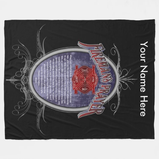 Gebet des Umsted Entwurfs-das personalisierte Fleecedecke (Vorderseite (Horizontal))
