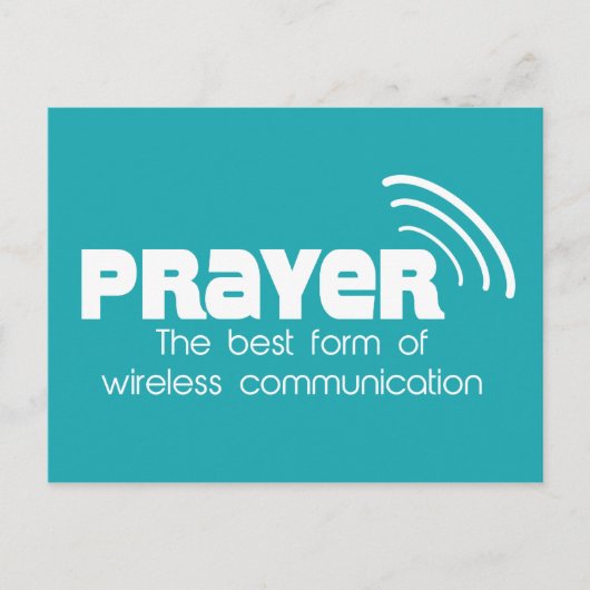 Gebet die beste Form der Kommunikation Postkarte (Vorderseite)