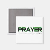 Gebet, drahtloser Zugang zu Gott christliches Gesc Magnet (Vorderseite/Rückseite)