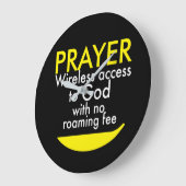 Gebet - Drahtloser Zugang zu Gott Große Wanduhr (Winkel)