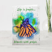 Gebet-Ermutigung Monarch Butterfly Karte (Vorderseite)