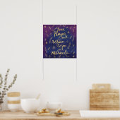 Gebet Faith Hope Miracle Affirmation Art Poster (Küche)