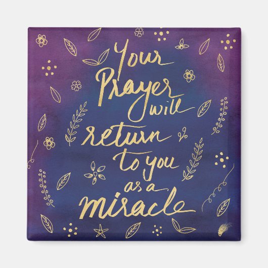 Gebet Faith Miracle Hope Affirmation Magnet (Vorne)