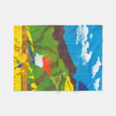 Gebet-Flaggen II Fleecedecke (Vorderseite (Horizontal))