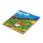 Gebet-Flaggen II Fliese (Seite)