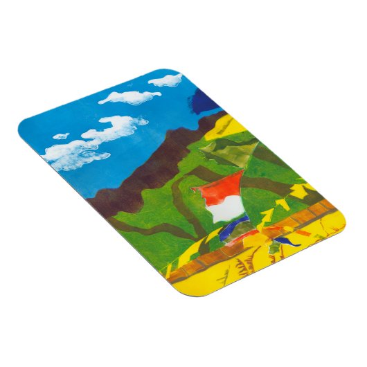 Gebet-Flaggen II Magnet (Rechte Seite)