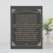 Gebet für Alleinlebende Einladung (Stehend Vorderseite)