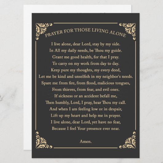 Gebet für Alleinlebende Einladung (Vorne/Hinten)