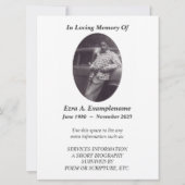 Gebet für Alleinlebende Einladung (Rückseite)