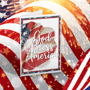 Gebet für Amerika USA FLAG RED WHITE BLUE Karte